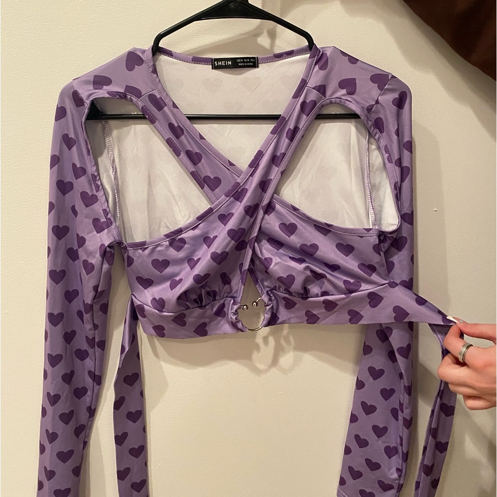 Purple Crossbody Long Sleeve
